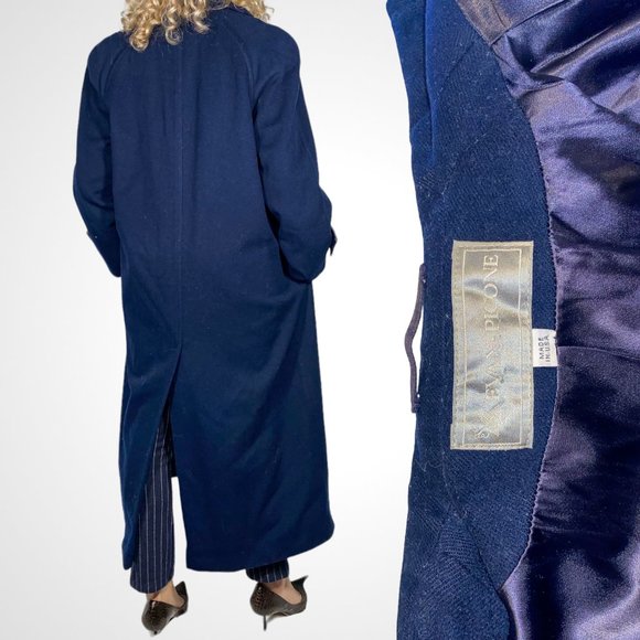 Vintage 80's Evan Picone Wool Trench Coat - Picture 4 of 4